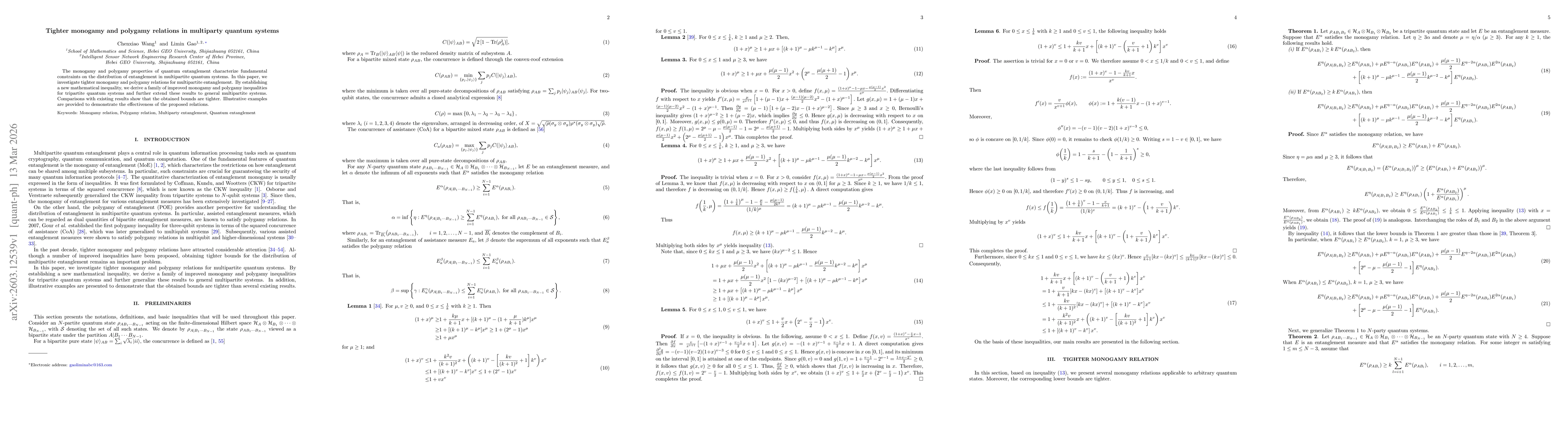 Thumbnail for Tighter monogamy and polygamy relations in multiparty quantum systems