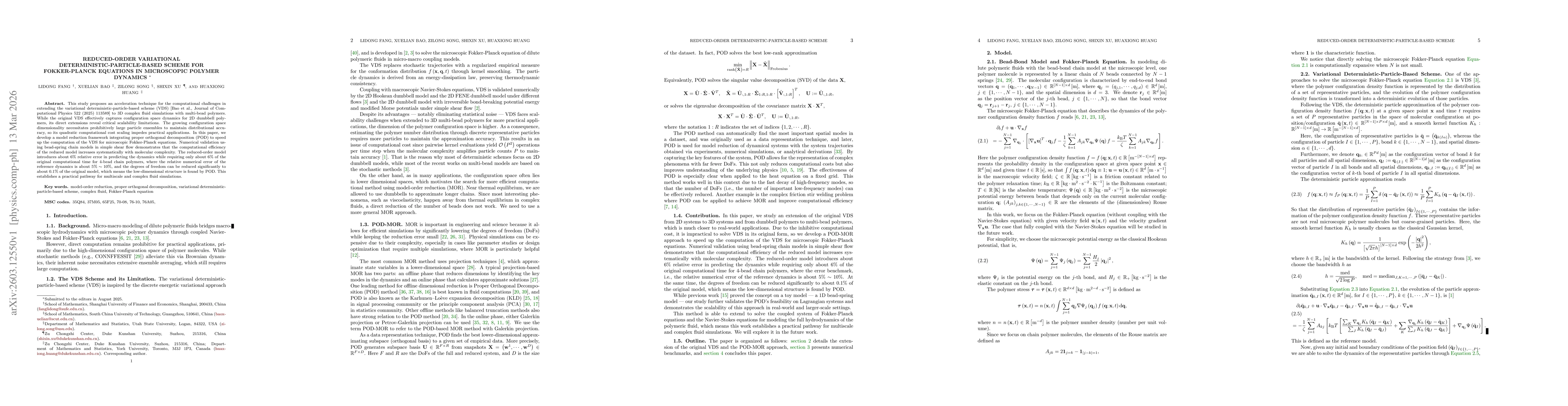 Thumbnail for Reduced-Order Variational Deterministic-Particle-Based Scheme for Fokker-Planck Equations in Microscopic Polymer Dynamics