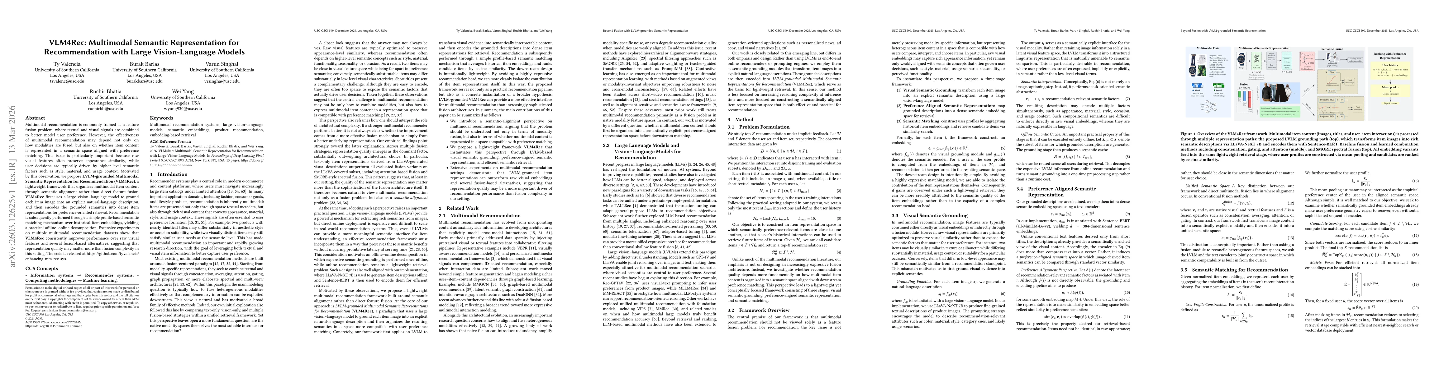 Thumbnail for VLM4Rec: Multimodal Semantic Representation for Recommendation with Large Vision-Language Models