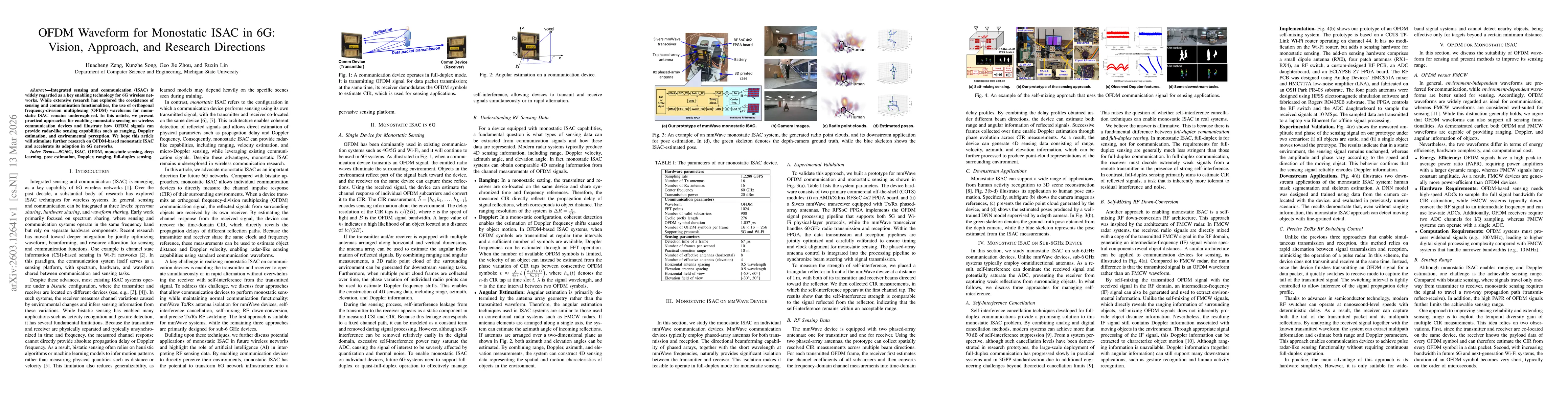 Thumbnail for OFDM Waveform for Monostatic ISAC in 6G: Vision, Approach, and Research Directions