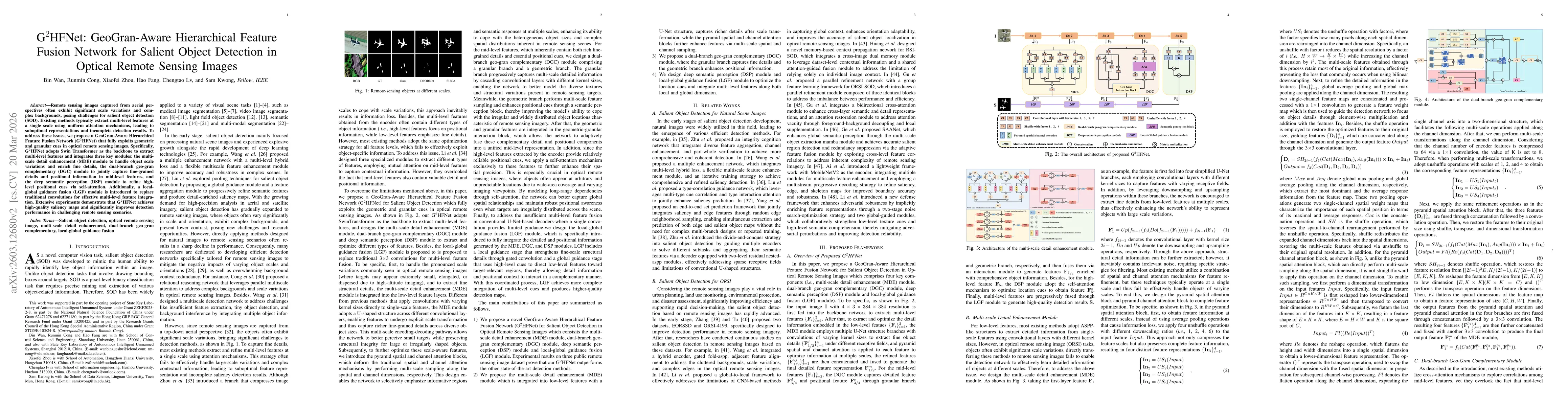 Thumbnail for Bin~Wan,G2HFNet: GeoGran-Aware Hierarchical Feature Fusion Network for Salient Object Detection in Optical Remote Sensing Images