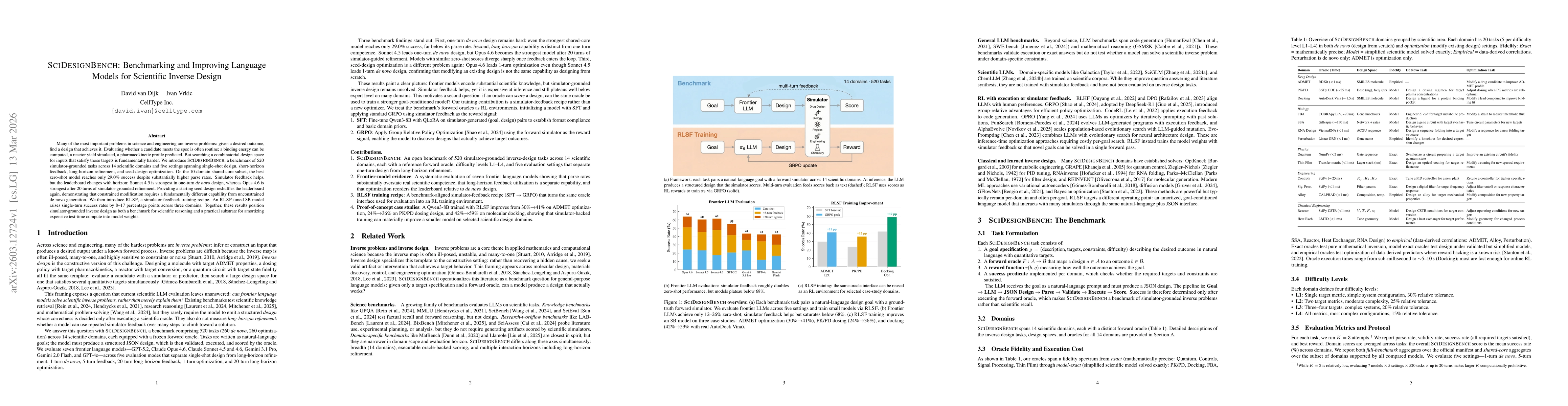 Thumbnail for SciDesignBench: Benchmarking and Improving Language Models for Scientific Inverse Design