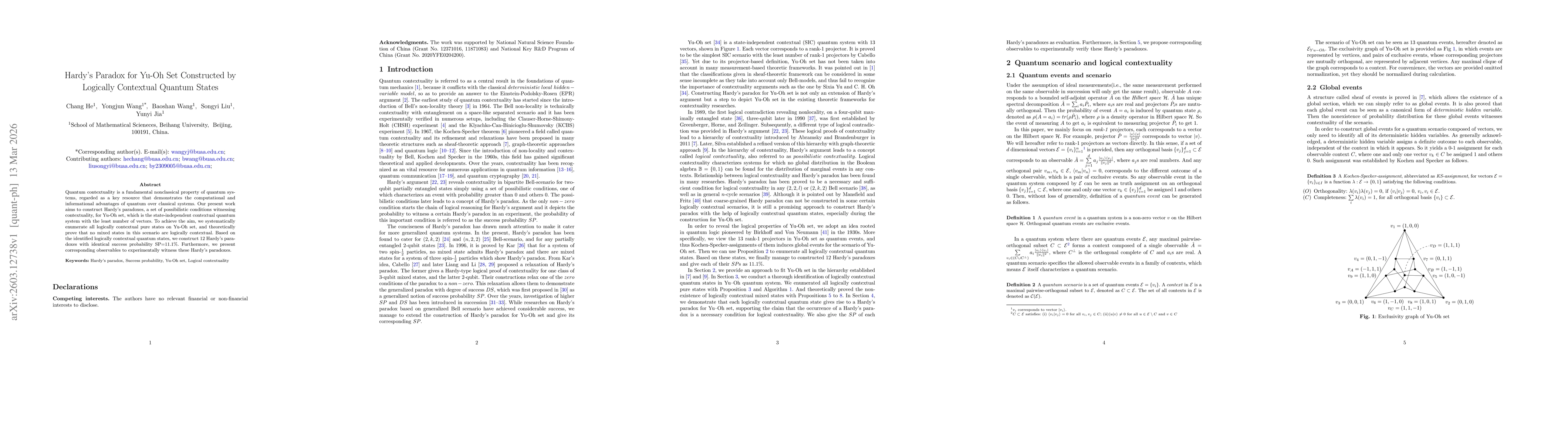 Thumbnail for Hardy's Paradox for Yu-Oh Set Constructed by Logically Contextual Quantum States