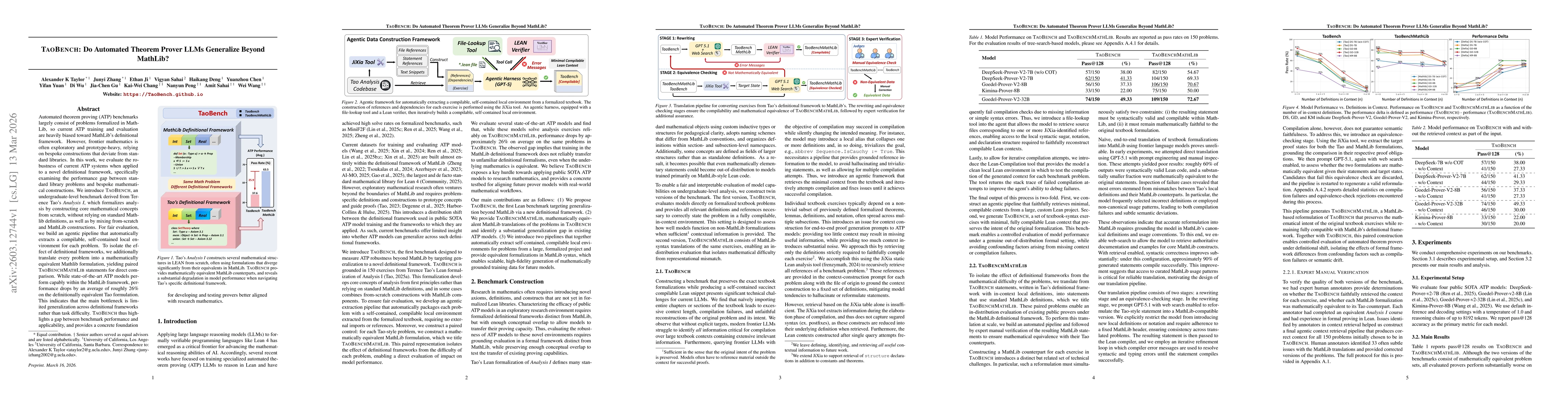 Thumbnail for TaoBench: Do Automated Theorem Prover LLMs Generalize Beyond MathLib?