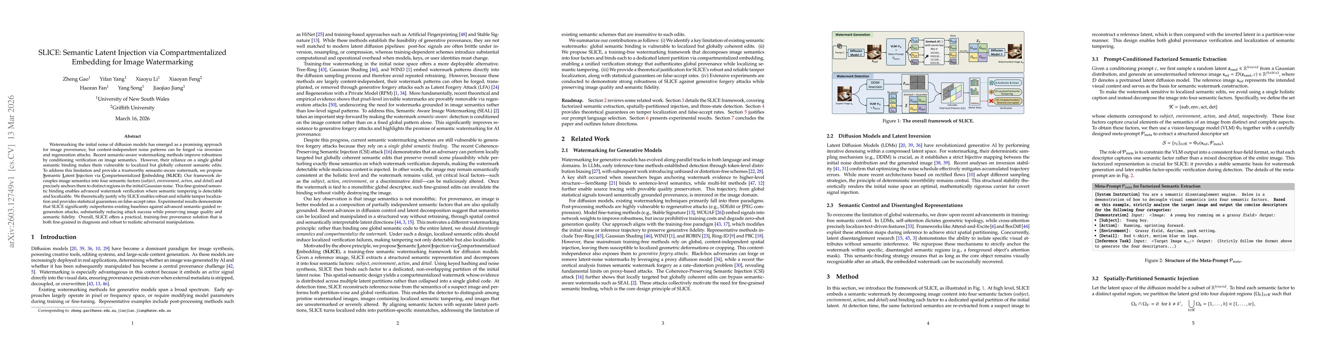 Thumbnail for SLICE: Semantic Latent Injection via Compartmentalized Embedding for Image Watermarking