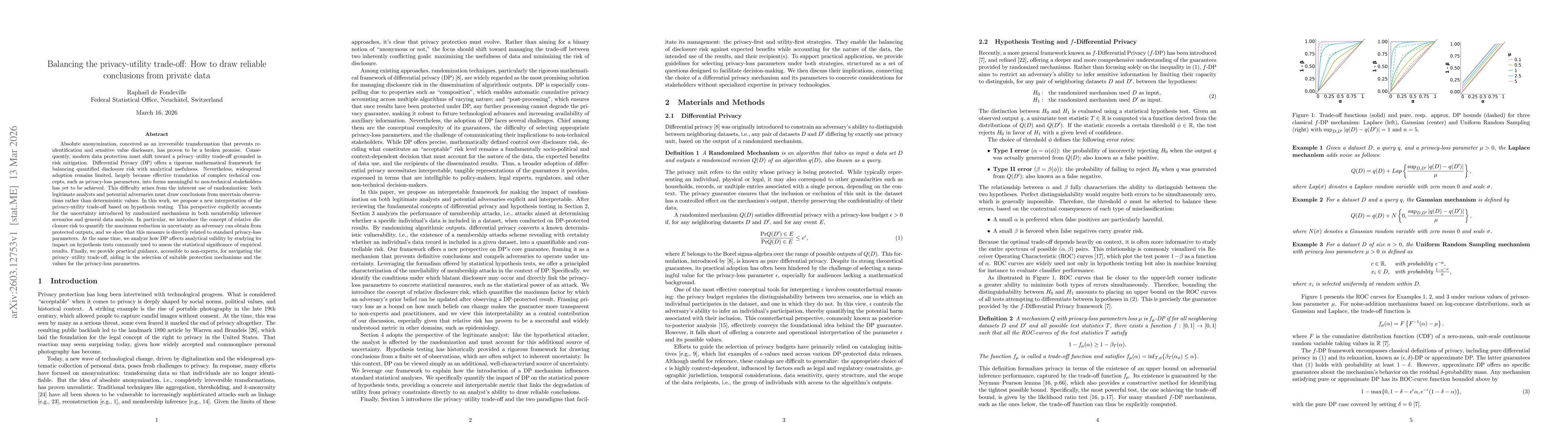 Thumbnail for Balancing the privacy-utility trade-off: How to draw reliable conclusions from private data