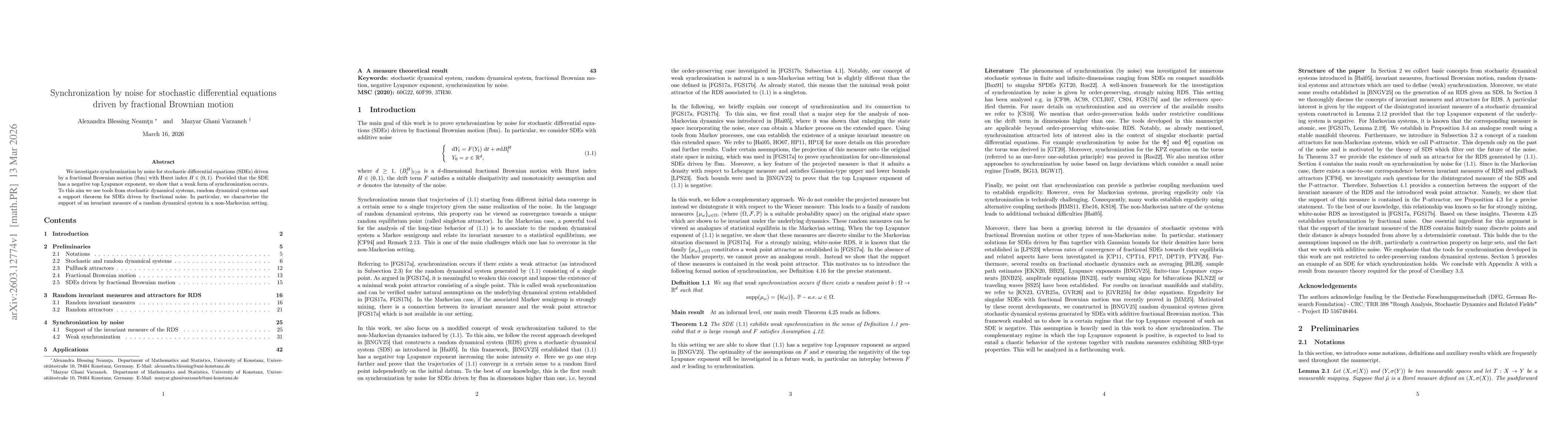 Thumbnail for Synchronization by noise for stochastic differential equations driven by fractional Brownian motion