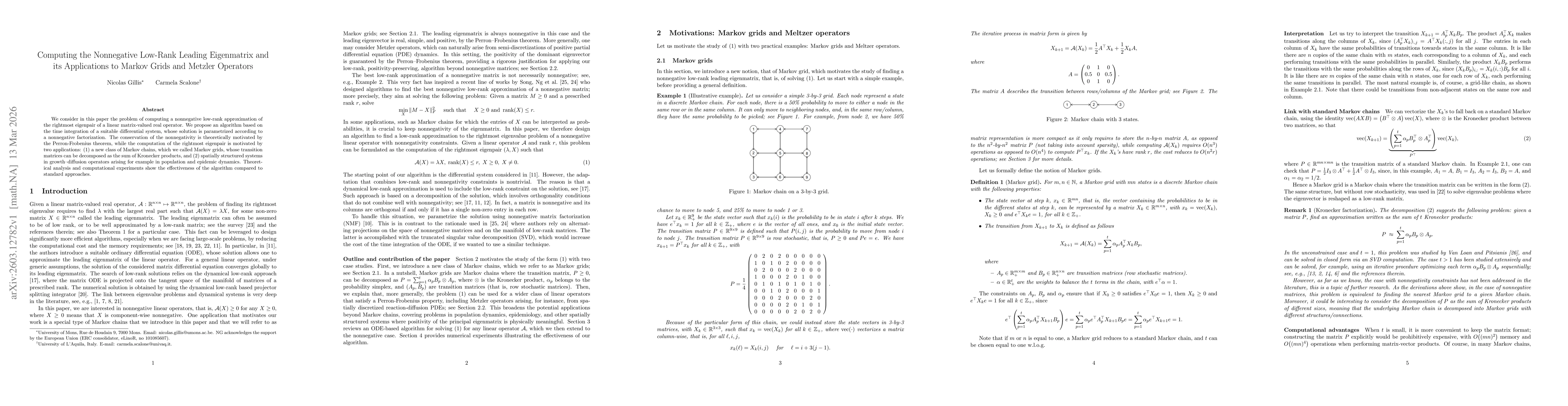 Thumbnail for Computing the Nonnegative Low-Rank Leading Eigenmatrix and its Applications to Markov Grids and Metzler Operators