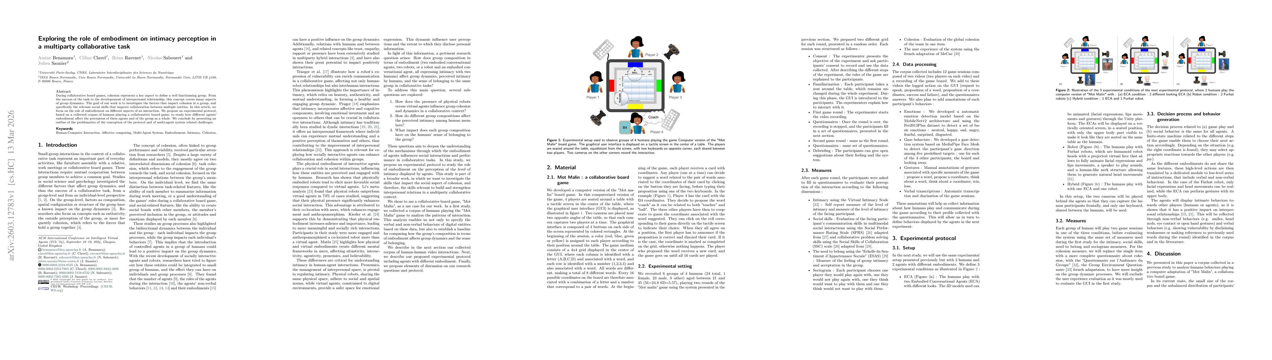 Thumbnail for Exploring the role of embodiment on intimacy perception in a multiparty collaborative task