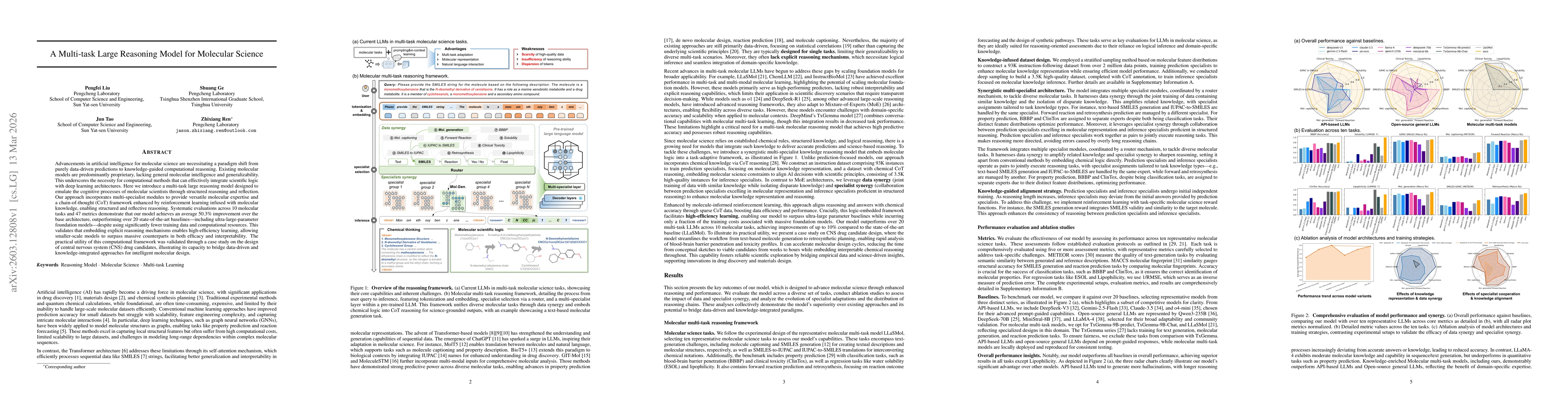Thumbnail for A Multi-task Large Reasoning Model for Molecular Science