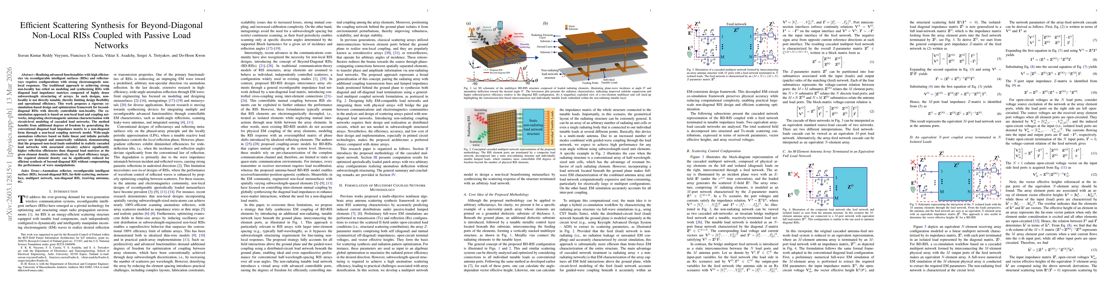Thumbnail for Efficient Scattering Synthesis for Beyond-Diagonal Non-Local RISs Coupled with Passive Load Networks