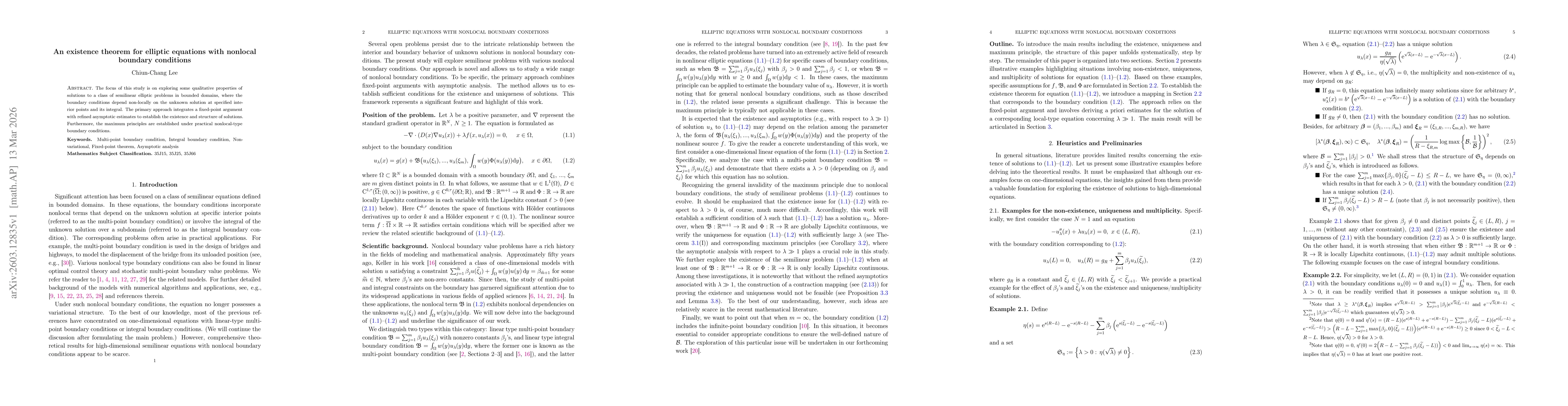 Thumbnail for An existence theorem for elliptic equations with nonlocal boundary conditions