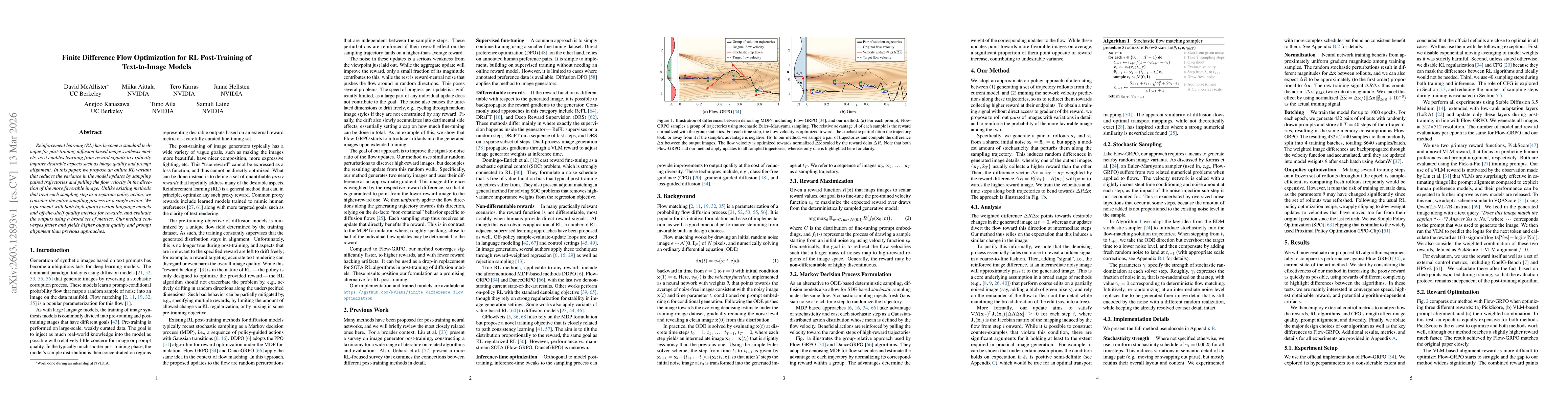 Thumbnail for Finite Difference Flow Optimization for RL Post-Training of Text-to-Image Models