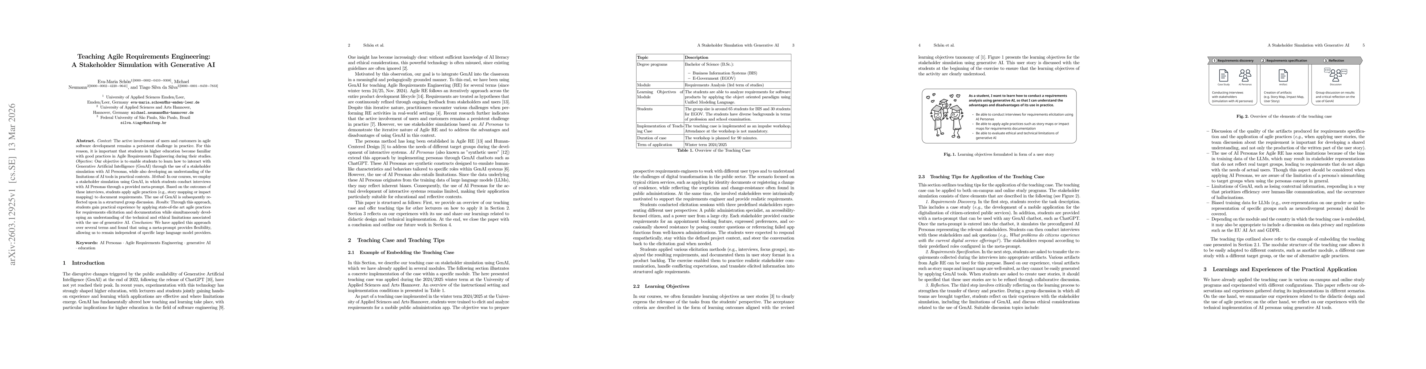 Thumbnail for Teaching Agile Requirements Engineering: A Stakeholder Simulation with Generative AI
