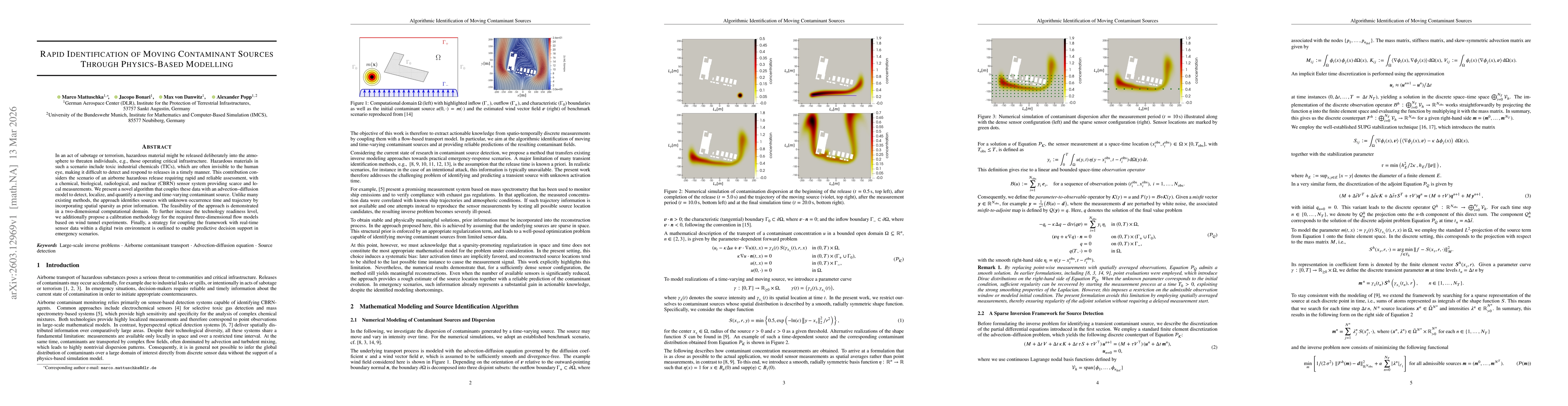 Thumbnail for Rapid Identification of Moving Contaminant Sources Through Physics-Based Modelling