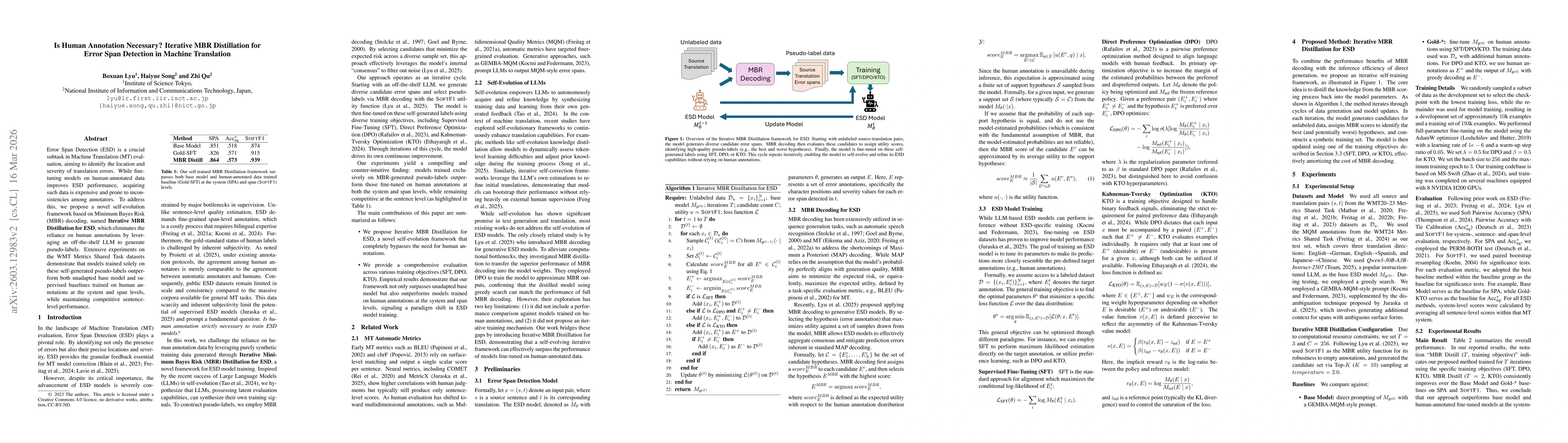 Thumbnail for Is Human Annotation Necessary? Iterative MBR Distillation for Error Span Detection in Machine Translation