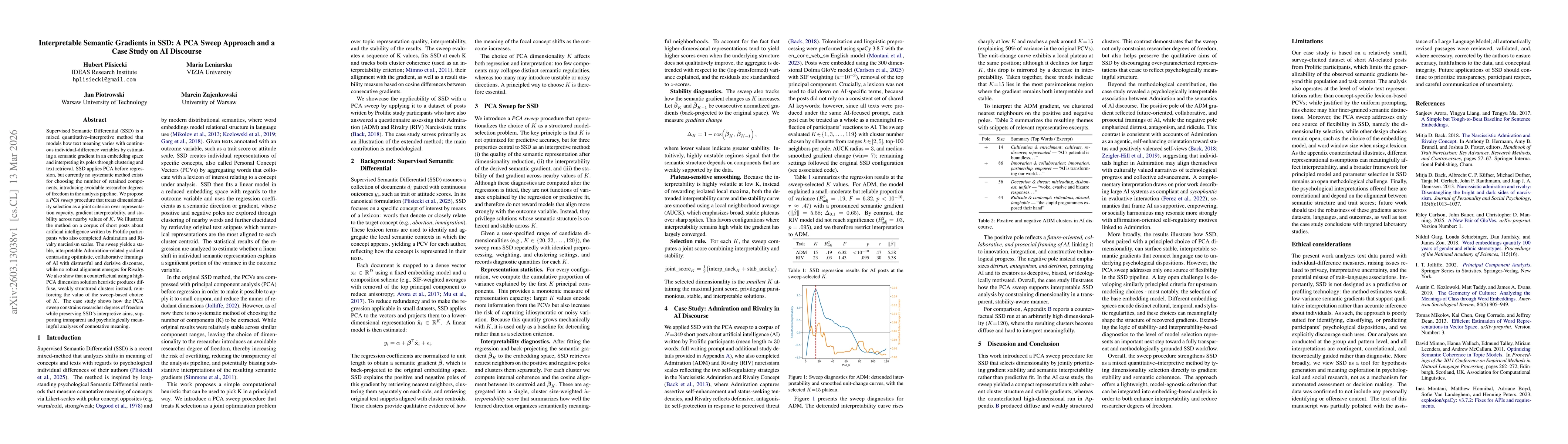 Thumbnail for Interpretable Semantic Gradients in SSD: A PCA Sweep Approach and a Case Study on AI Discourse