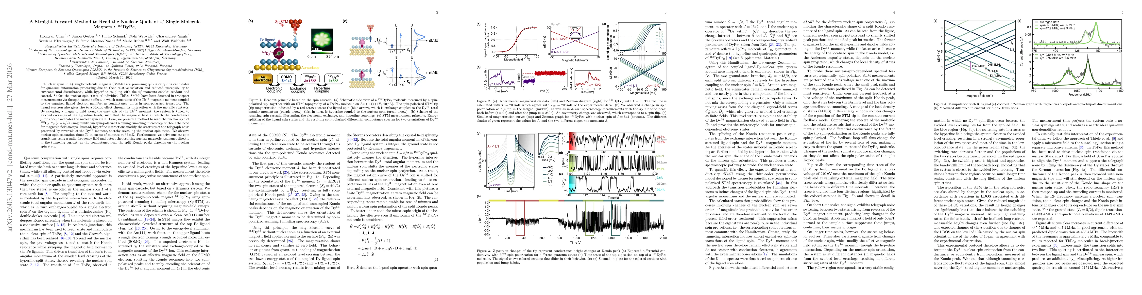 Thumbnail for A Straight Forward Method to Read the Nuclear Qudit of $4f$ Single-Molecule Magnets : $^{163}$DyPc$_2$