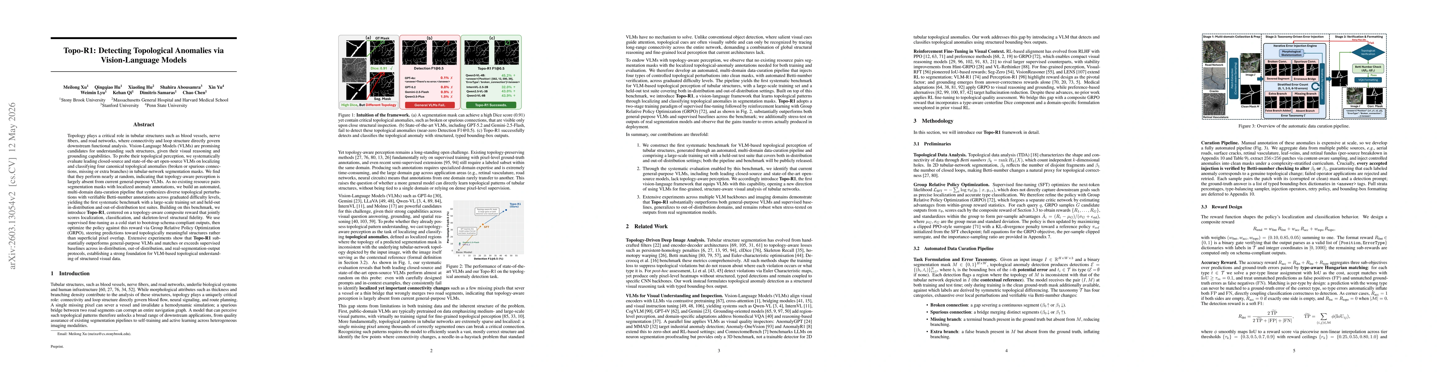 Thumbnail for Topo-R1: Detecting Topological Anomalies via Vision-Language Models