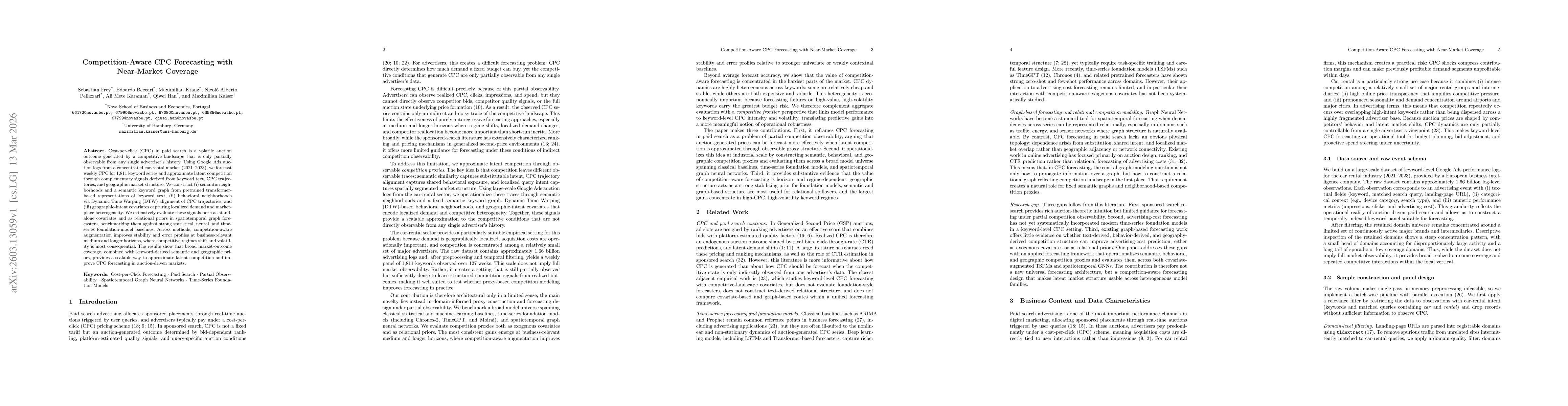 Thumbnail for Competition-Aware CPC Forecasting with Near-Market Coverage