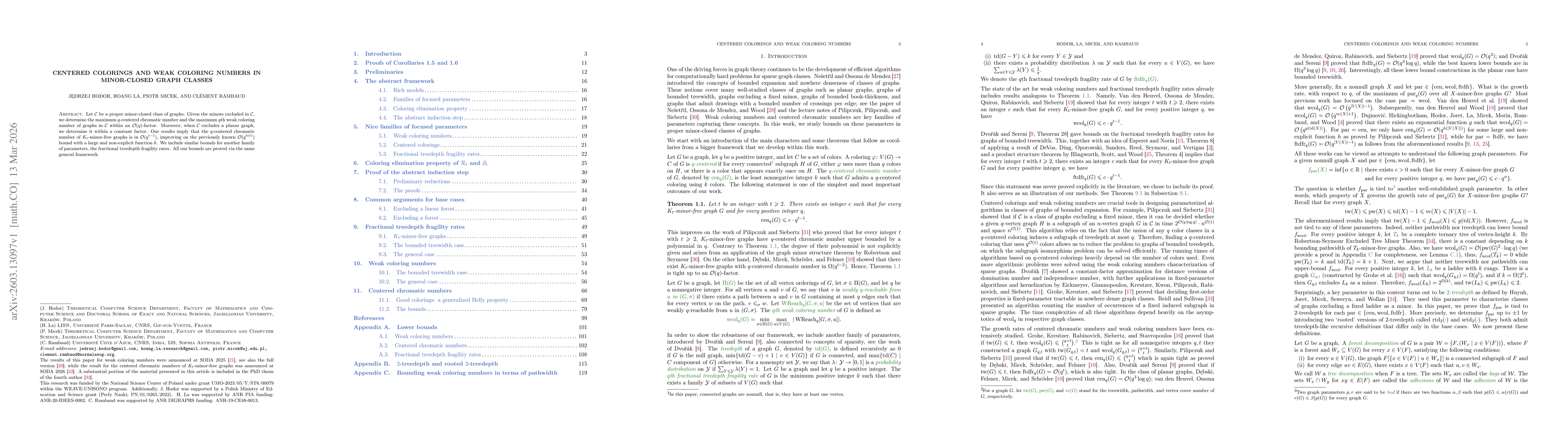 Thumbnail for Centered colorings and weak coloring numbers in minor-closed graph classes