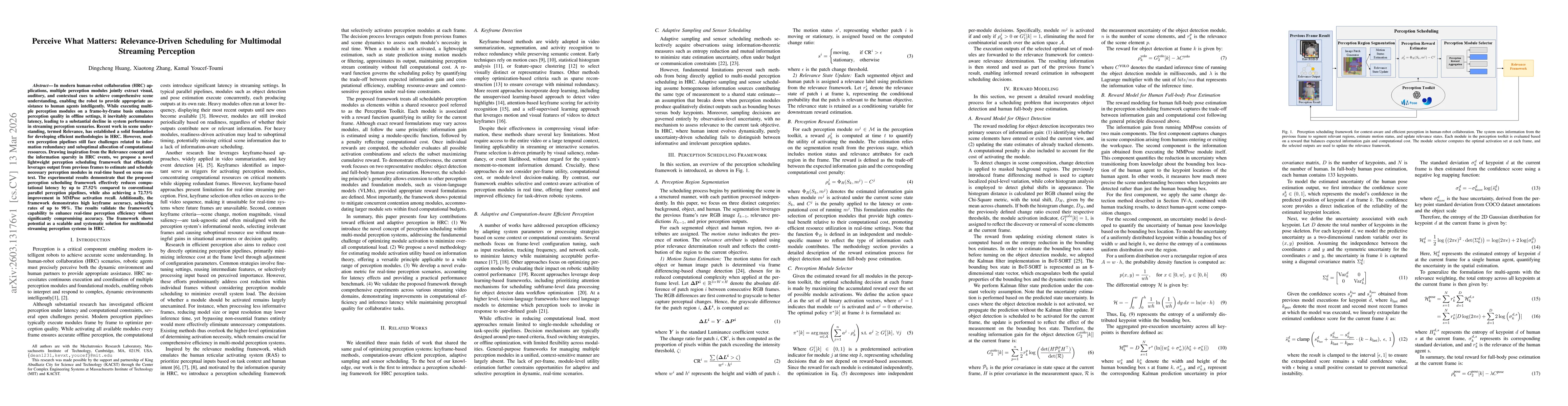 Thumbnail for Perceive What Matters: Relevance-Driven Scheduling for Multimodal Streaming Perception