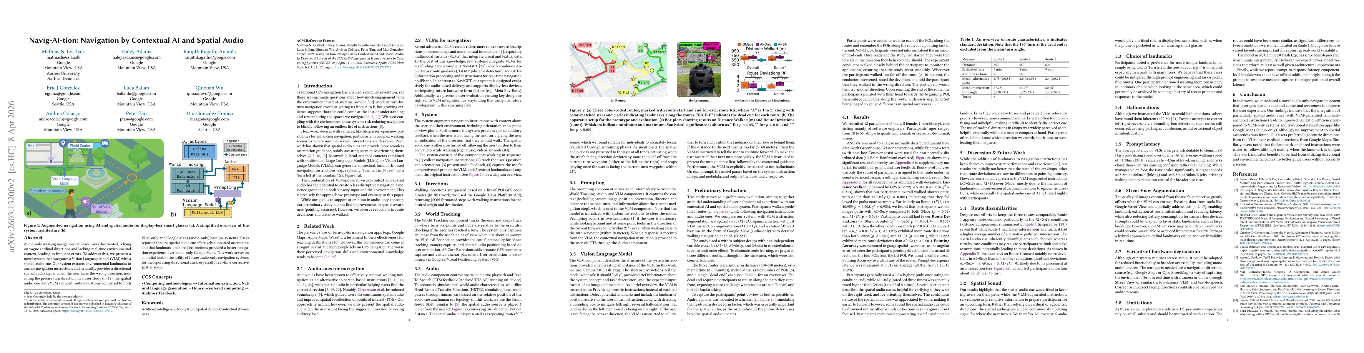 Thumbnail for Navig-AI-tion: Navigation by Contextual AI and Spatial Audio