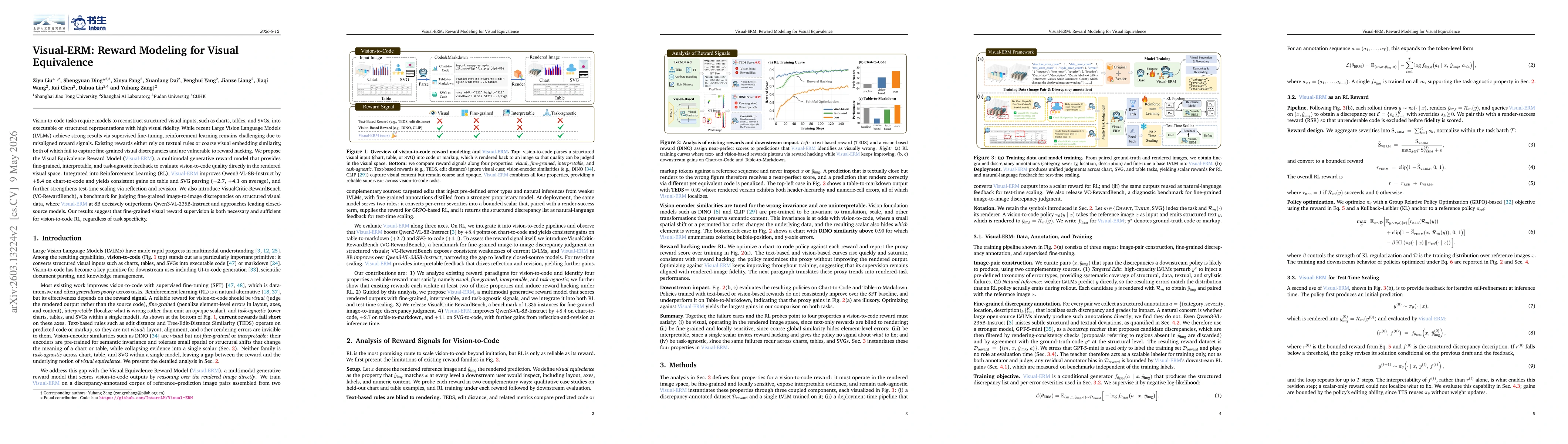 Thumbnail for Visual-ERM: Reward Modeling for Visual Equivalence