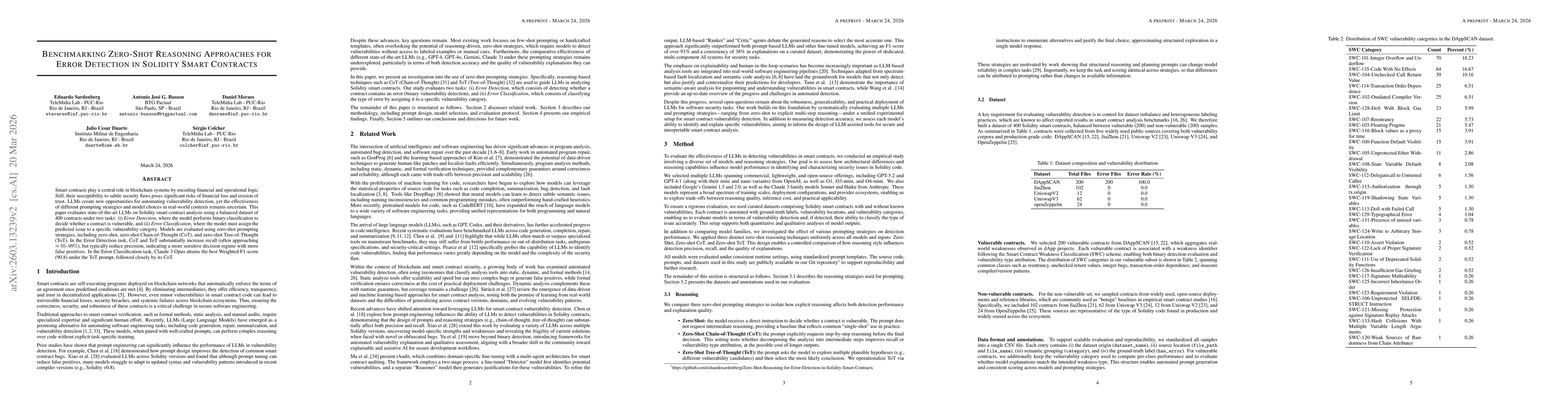Thumbnail for Benchmarking Zero-Shot Reasoning Approaches for Error Detection in Solidity Smart Contracts