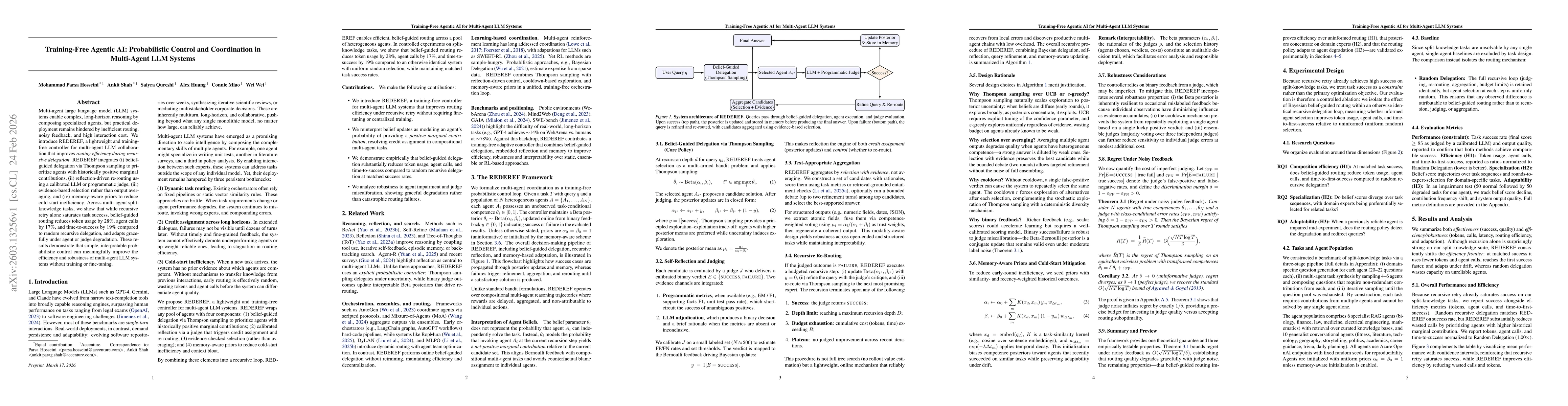 Thumbnail for Training-Free Agentic AI: Probabilistic Control and Coordination in Multi-Agent LLM Systems