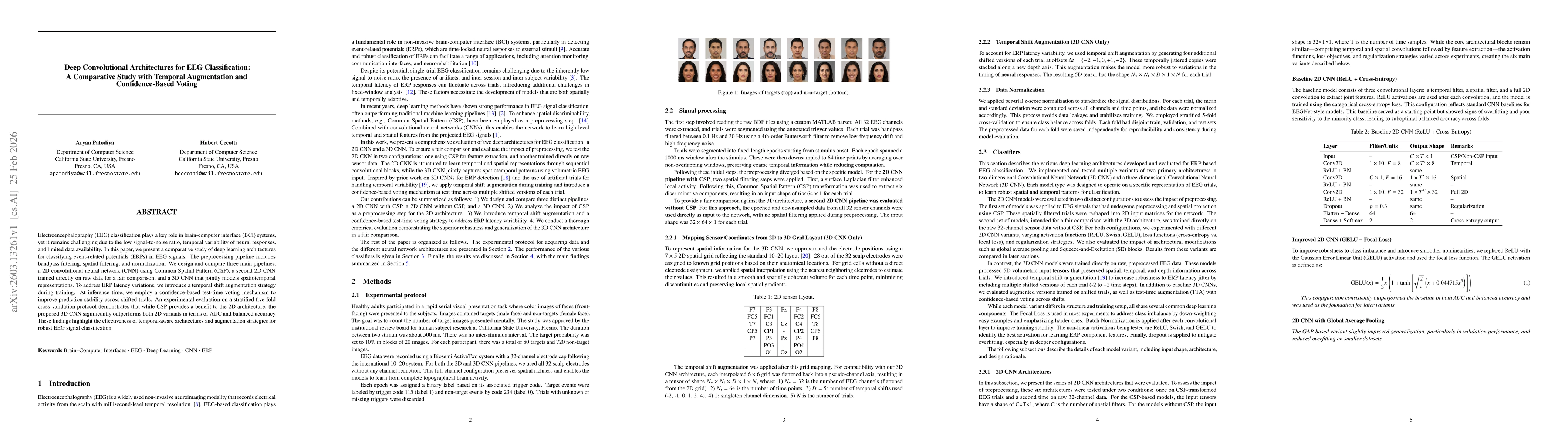 Thumbnail for Deep Convolutional Architectures for EEG Classification: A Comparative Study with Temporal Augmentation and Confidence-Based Voting