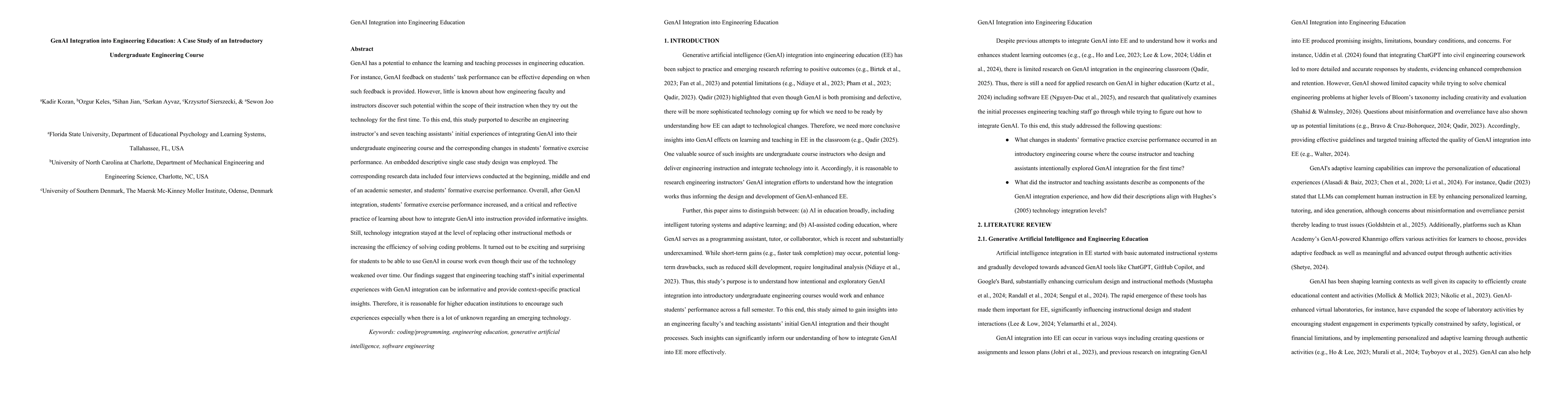 Thumbnail for GenAI Integration into Engineering Education: A Case Study of an Introductory Undergraduate Engineering Course