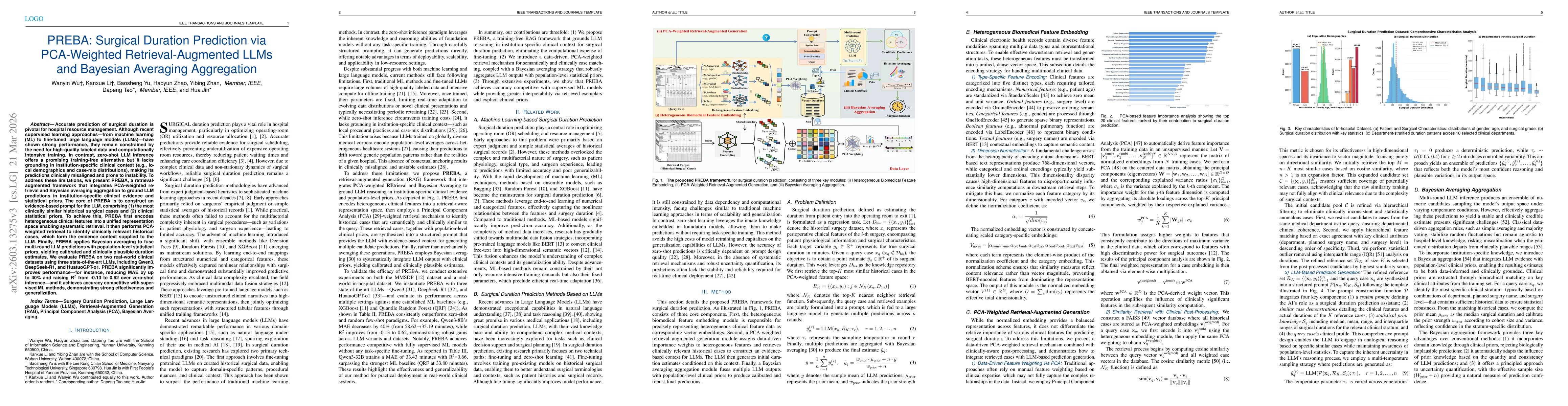 Thumbnail for PREBA: Surgical Duration Prediction via PCA-Weighted Retrieval-Augmented LLMs and Bayesian Averaging Aggregation