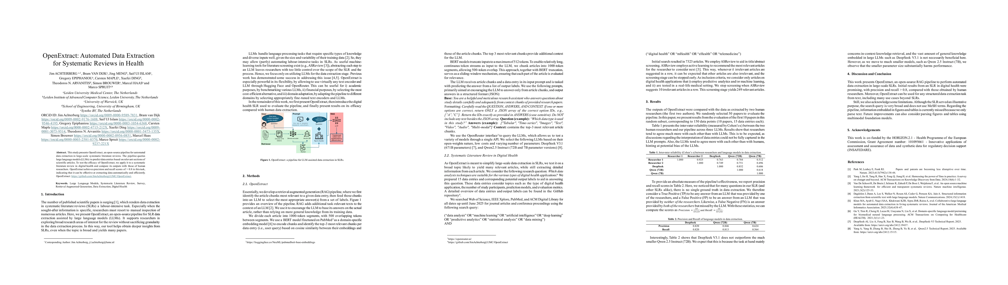 Thumbnail for OpenExtract: Automated Data Extraction for Systematic Reviews in Health