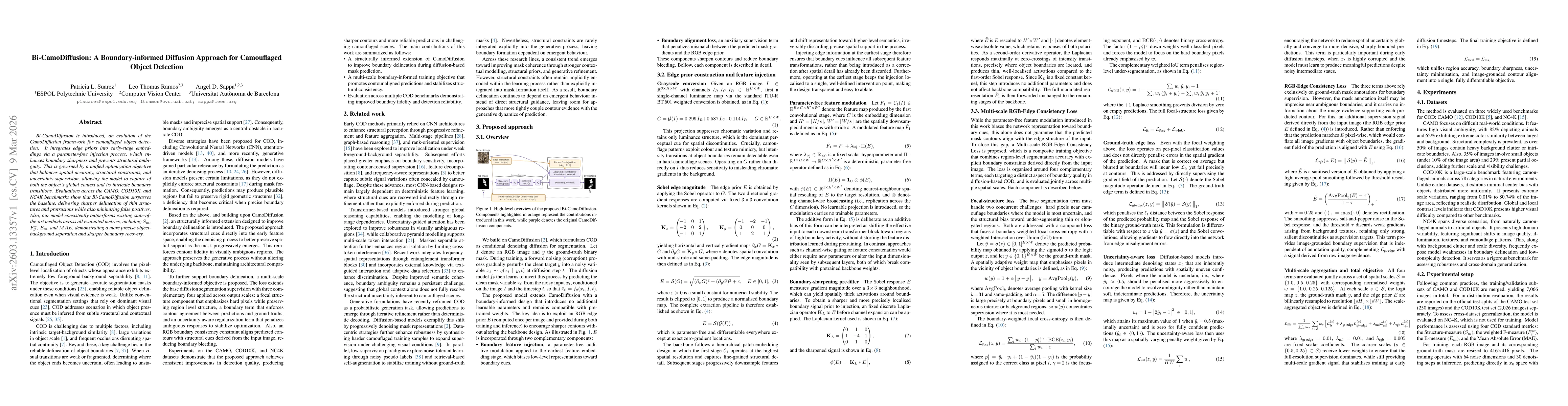 Thumbnail for Bi-CamoDiffusion: A Boundary-informed Diffusion Approach for Camouflaged Object Detection