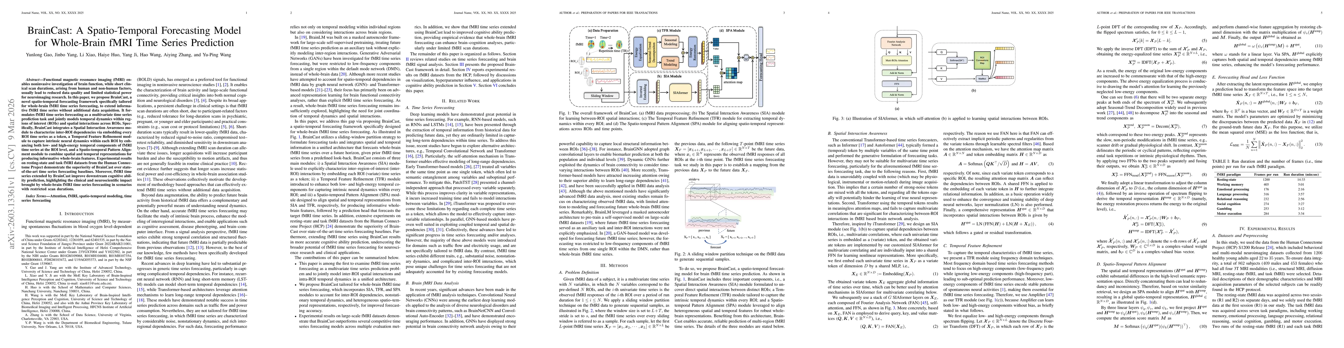Thumbnail for BrainCast: A Spatio-Temporal Forecasting Model for Whole-Brain fMRI Time Series Prediction