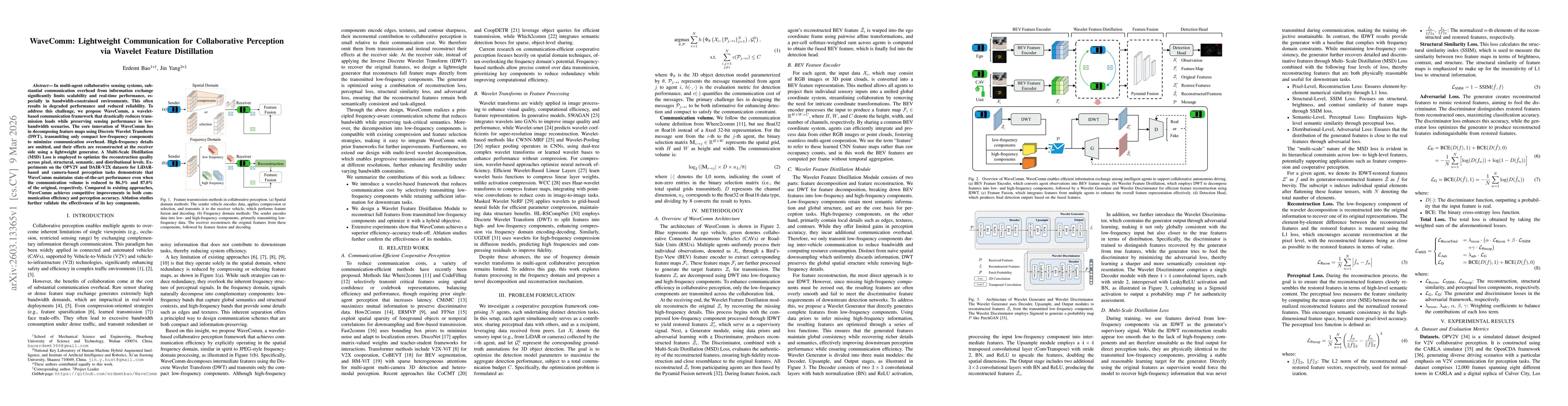 Thumbnail for WaveComm: Lightweight Communication for Collaborative Perception via Wavelet Feature Distillation