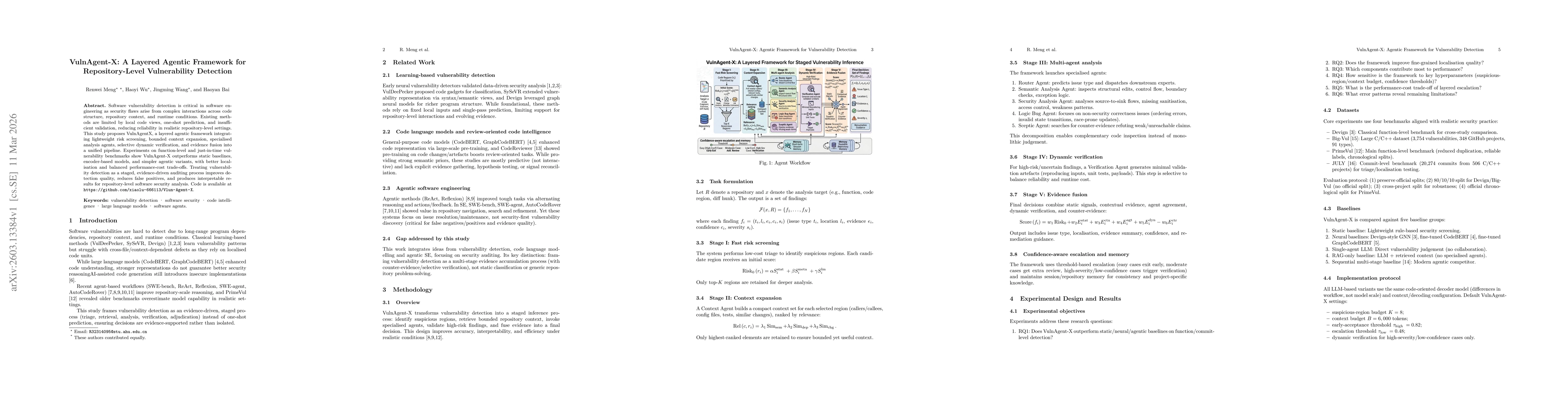 Thumbnail for VulnAgent-X: A Layered Agentic Framework for Repository-Level Vulnerability Detection