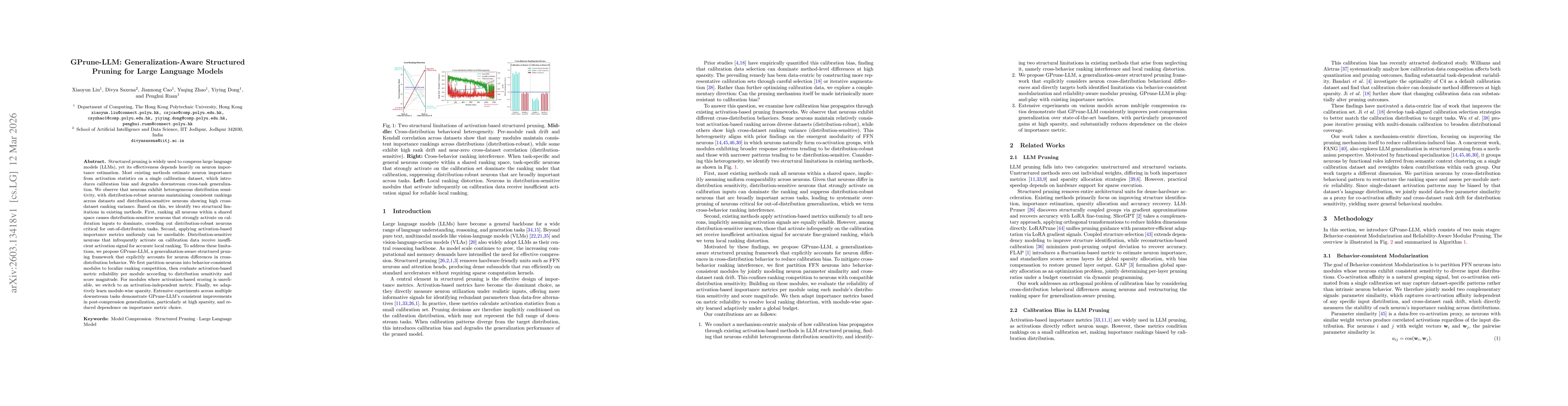 Thumbnail for GPrune-LLM: Generalization-Aware Structured Pruning for Large Language Models