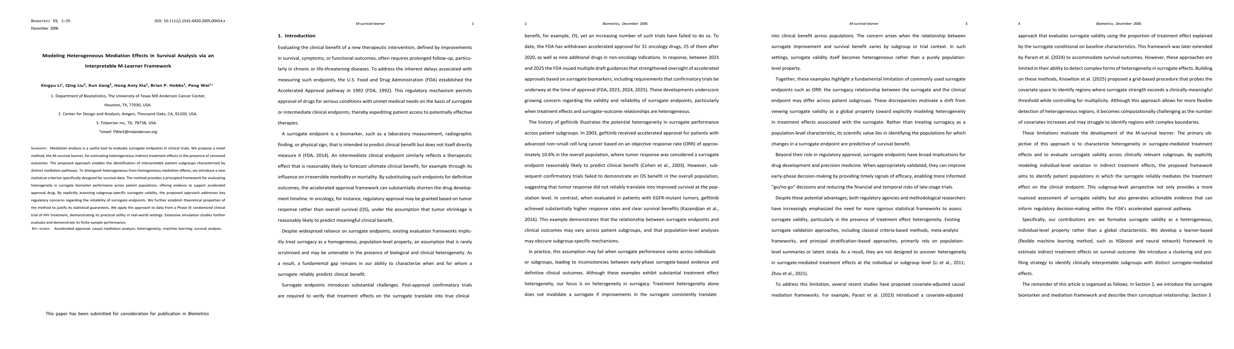 Thumbnail for Modeling Heterogeneous Mediation Effects in Survival Analysis via an Interpretable M-Learner Framework