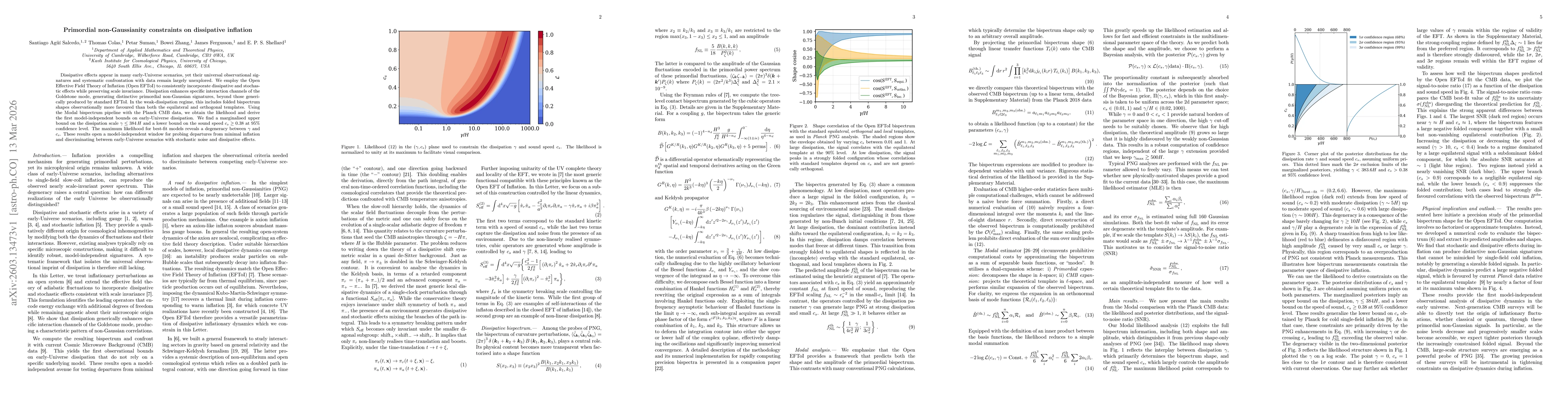 Thumbnail for Primordial non-Gaussianity constraints on dissipative inflation