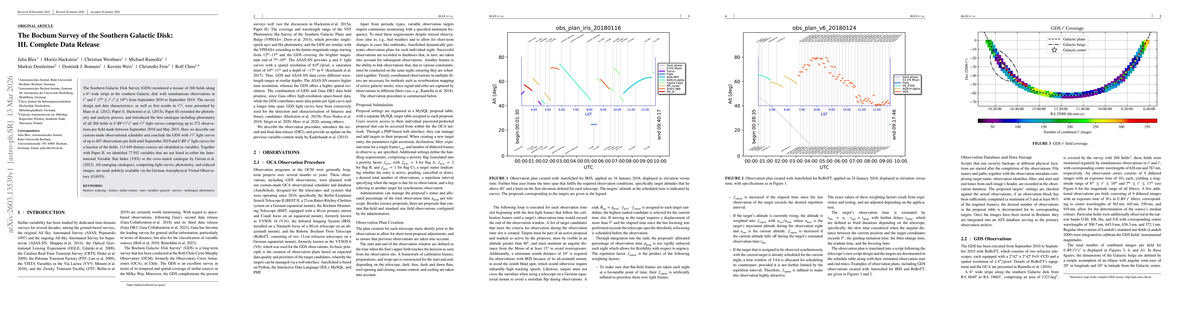 Thumbnail for The Bochum Survey of the Southern Galactic Disk: III. Complete Data Release