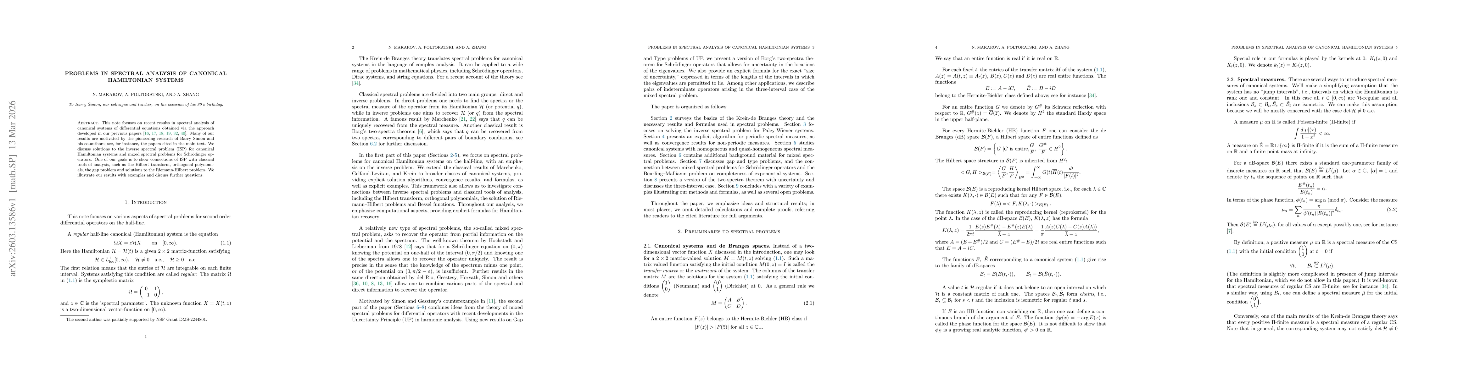 Thumbnail for Problems in spectral analysis of canonical Hamiltonian systems