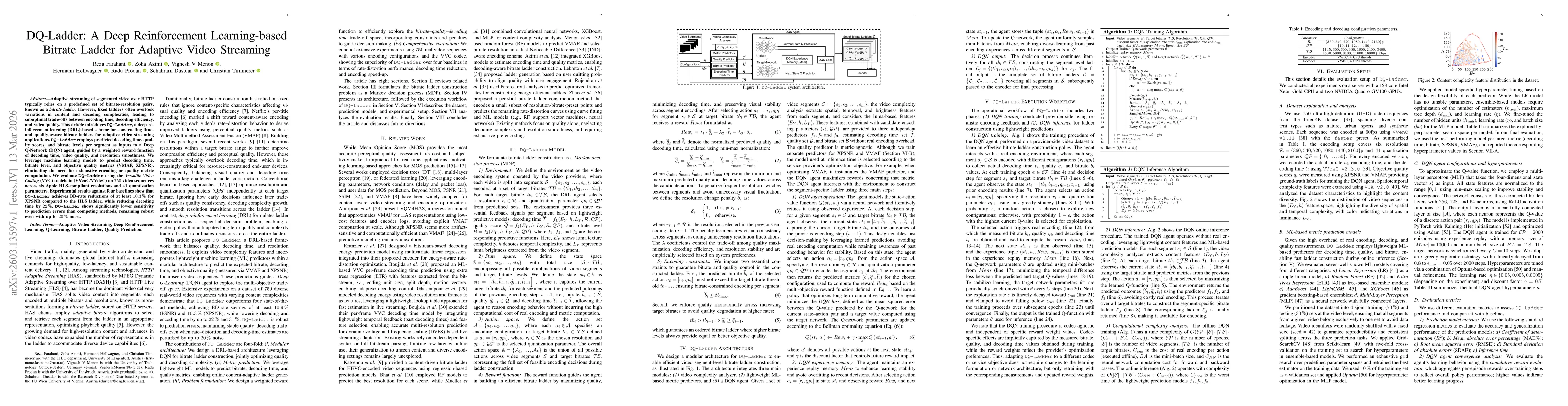 Thumbnail for DQ-Ladder: A Deep Reinforcement Learning-based Bitrate Ladder for Adaptive Video Streaming