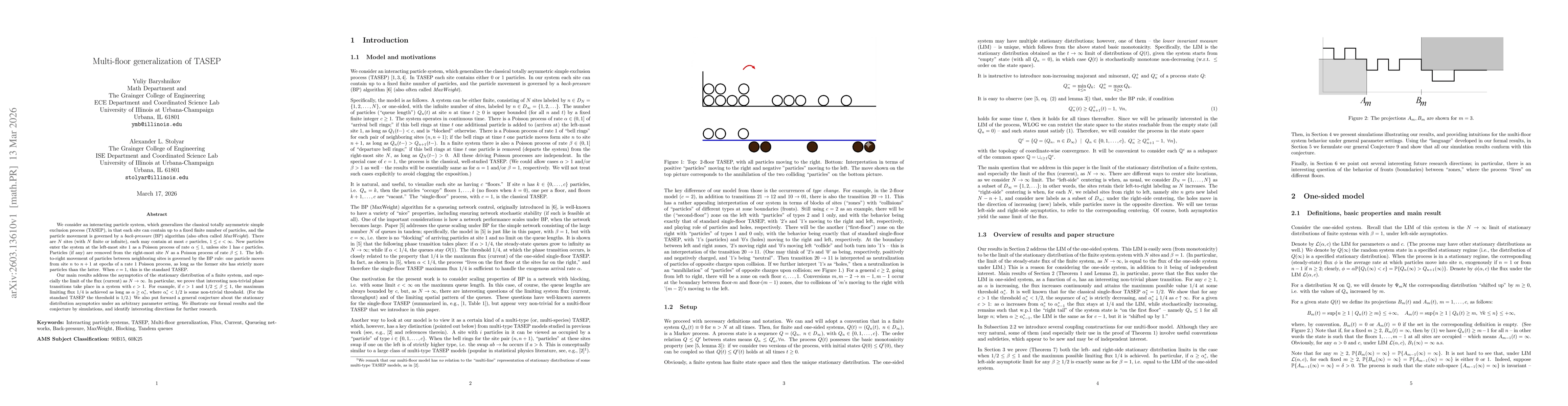 Thumbnail for Multi-floor generalization of TASEP