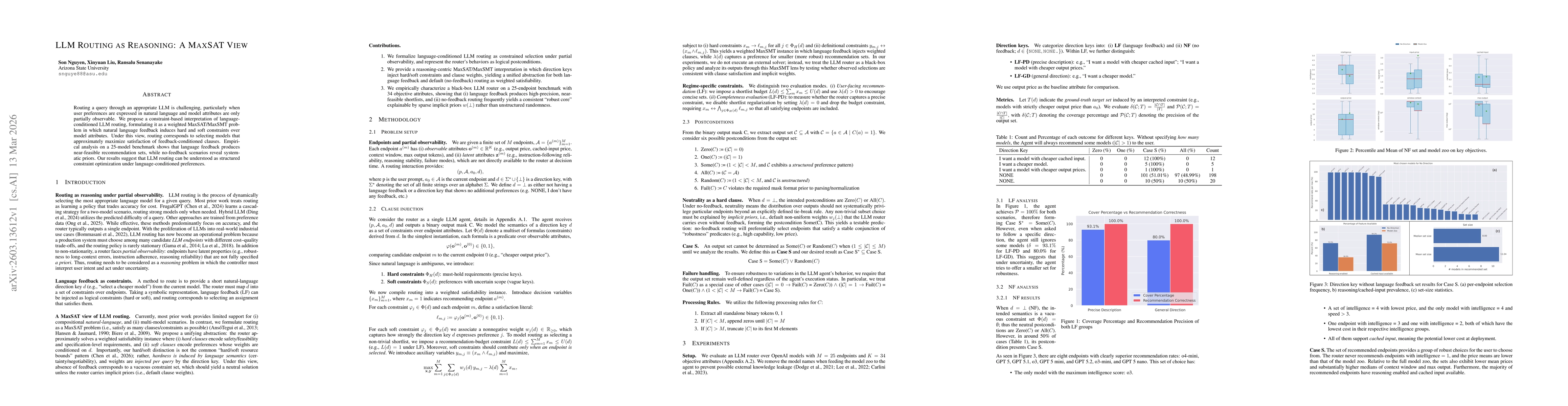 Thumbnail for LLM Routing as Reasoning: A MaxSAT View