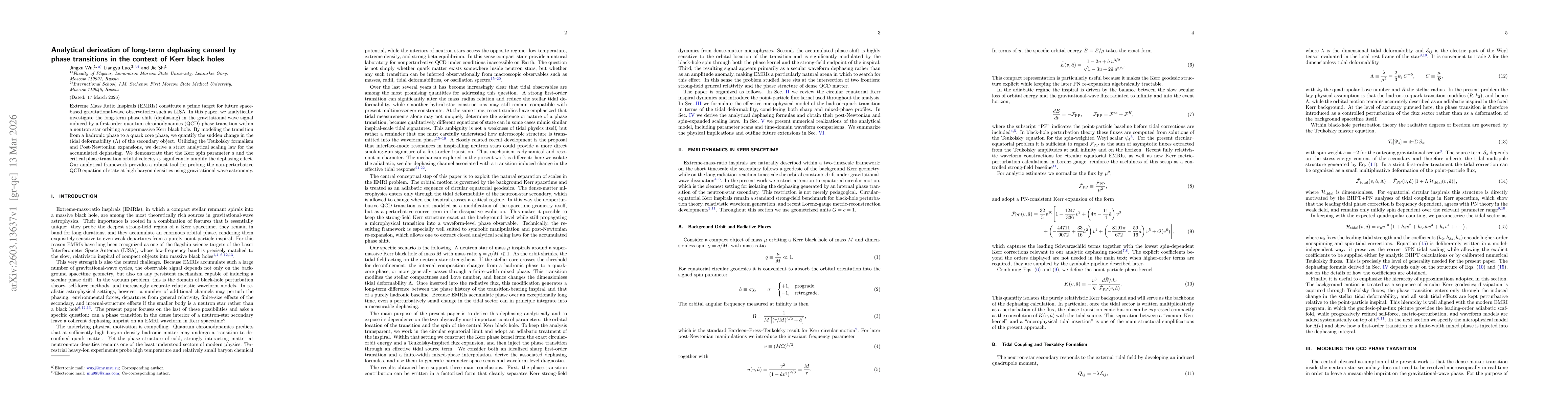 Thumbnail for Analytical derivation of long-term dephasing caused by phase transitions in the context of Kerr black holes