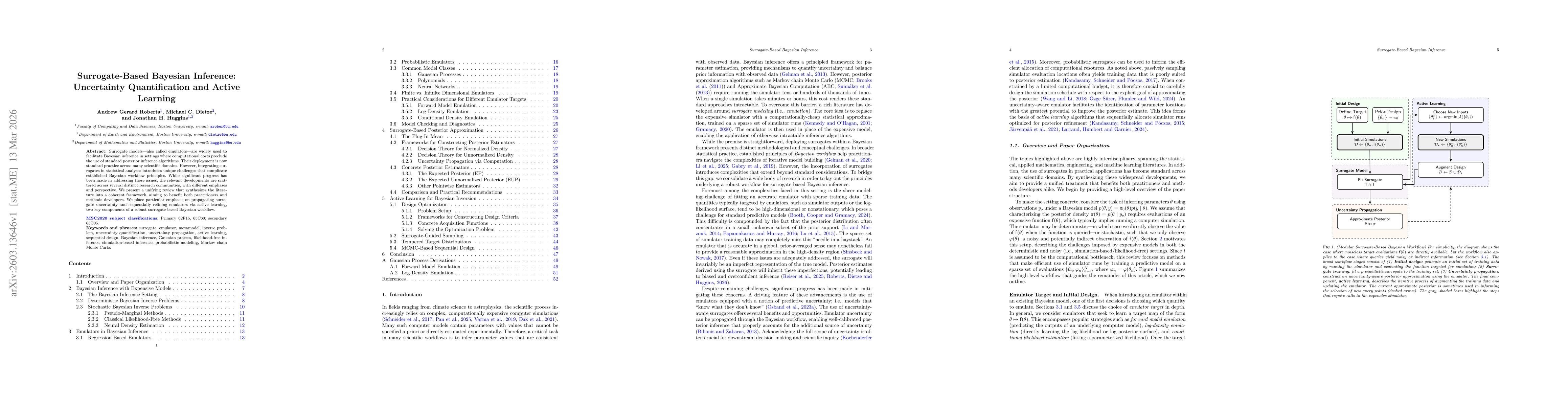 Thumbnail for Surrogate-Based Bayesian Inference: Uncertainty Quantification and Active Learning