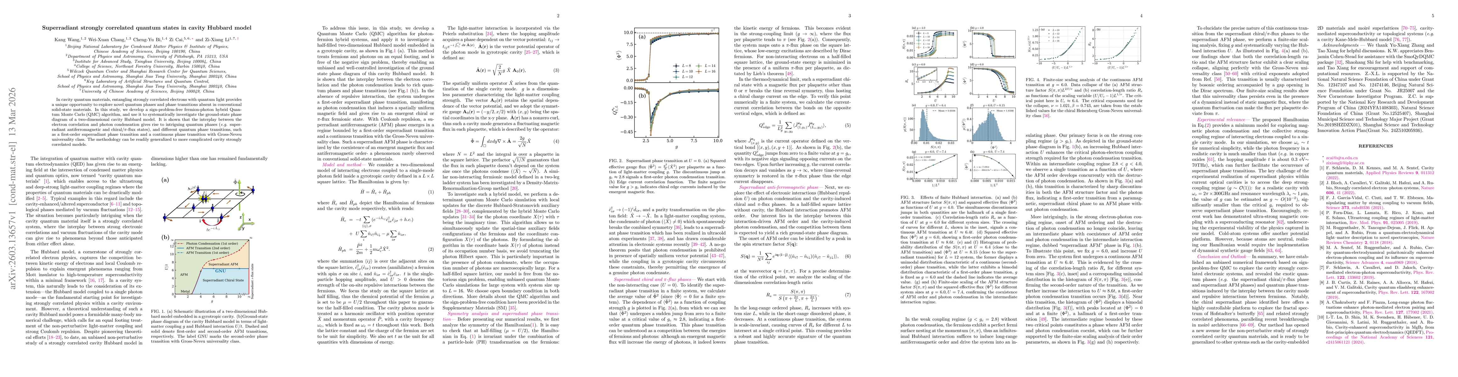 Thumbnail for Superradiant strongly correlated quantum states in cavity Hubbard model