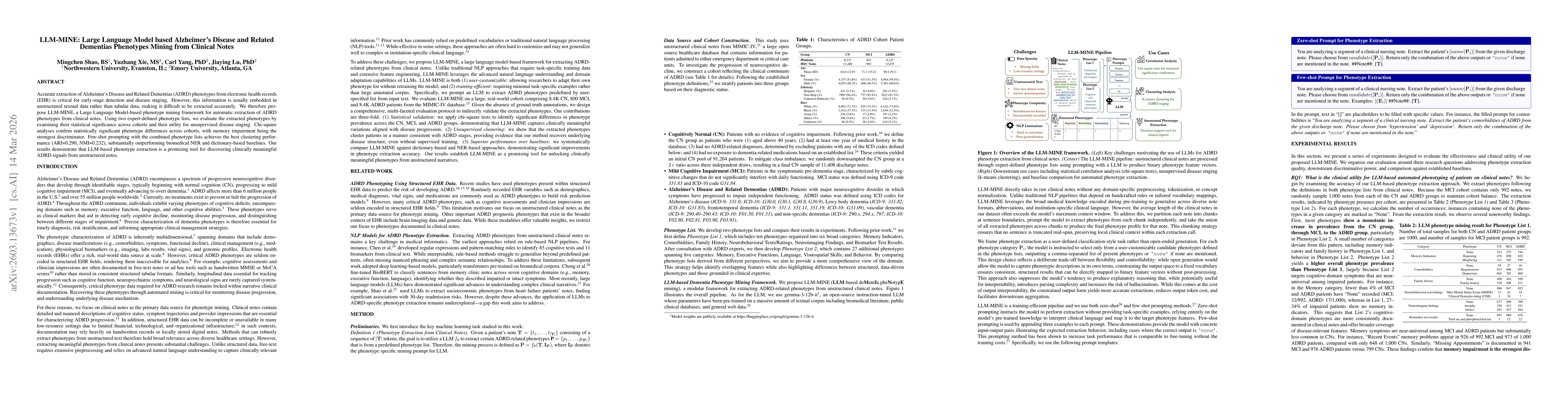 Thumbnail for LLM-MINE: Large Language Model based Alzheimer's Disease and Related Dementias Phenotypes Mining from Clinical Notes